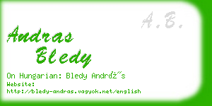 andras bledy business card